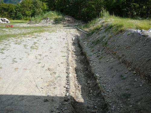 Réalisation des longrines.